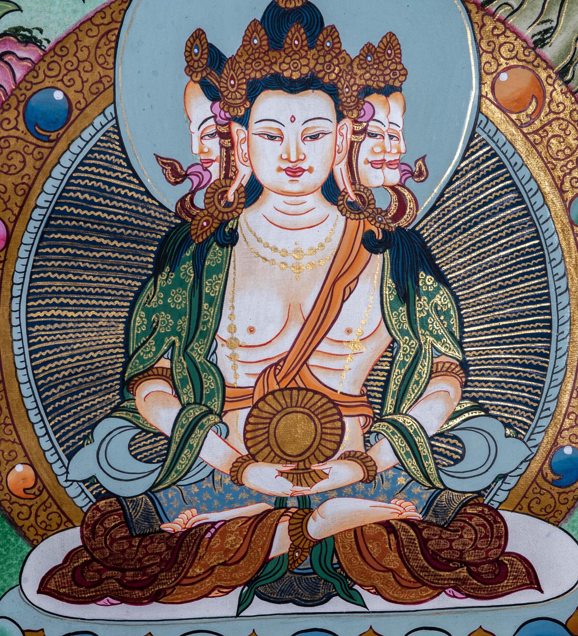 Manjushri Tibetan Thangka Painting - Himalayas Shop