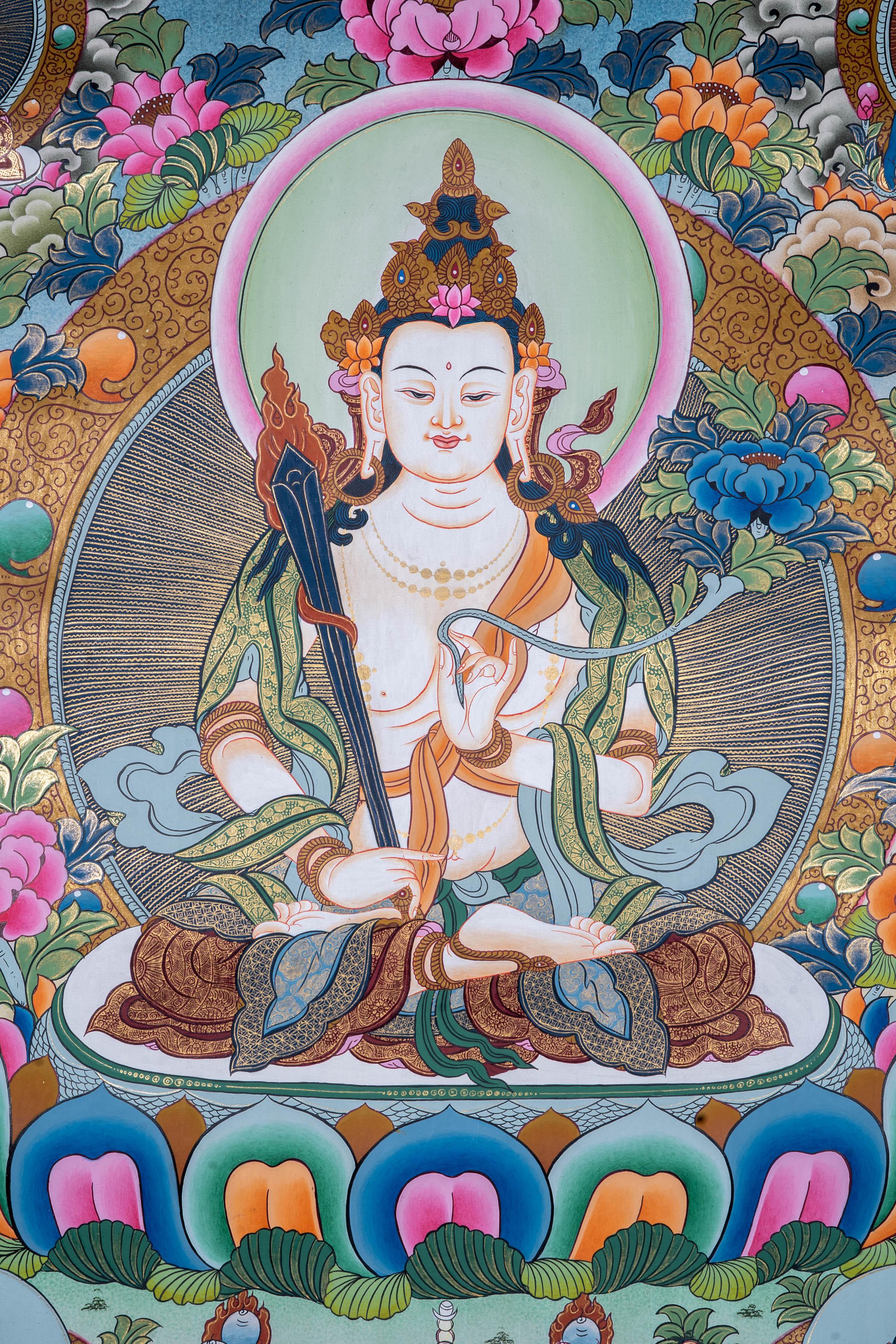 Manjushri Tibetan Thangka Painting - Himalayas Shop