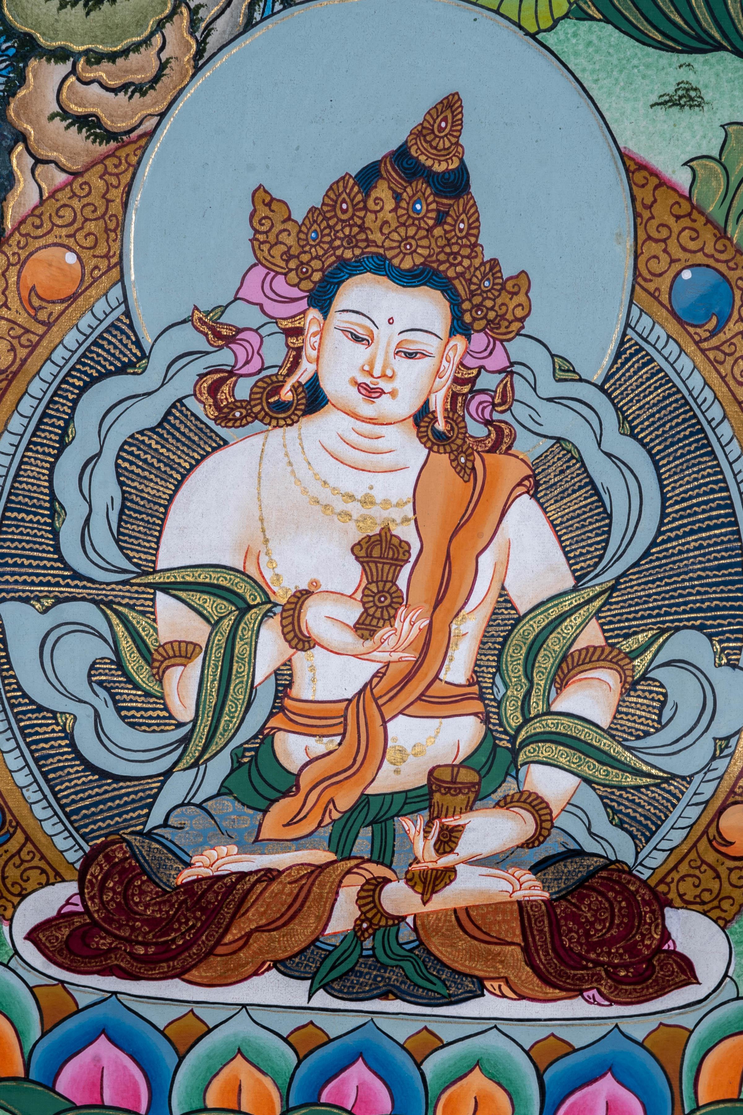 Manjushri Tibetan Thangka Painting - Himalayas Shop