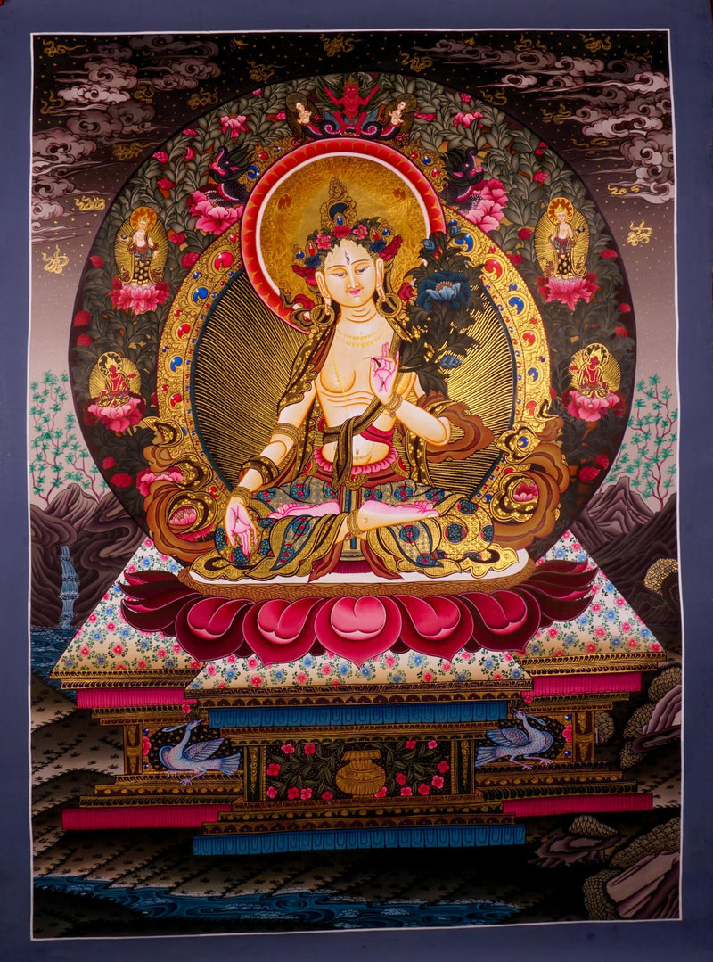White Tara  Thanka