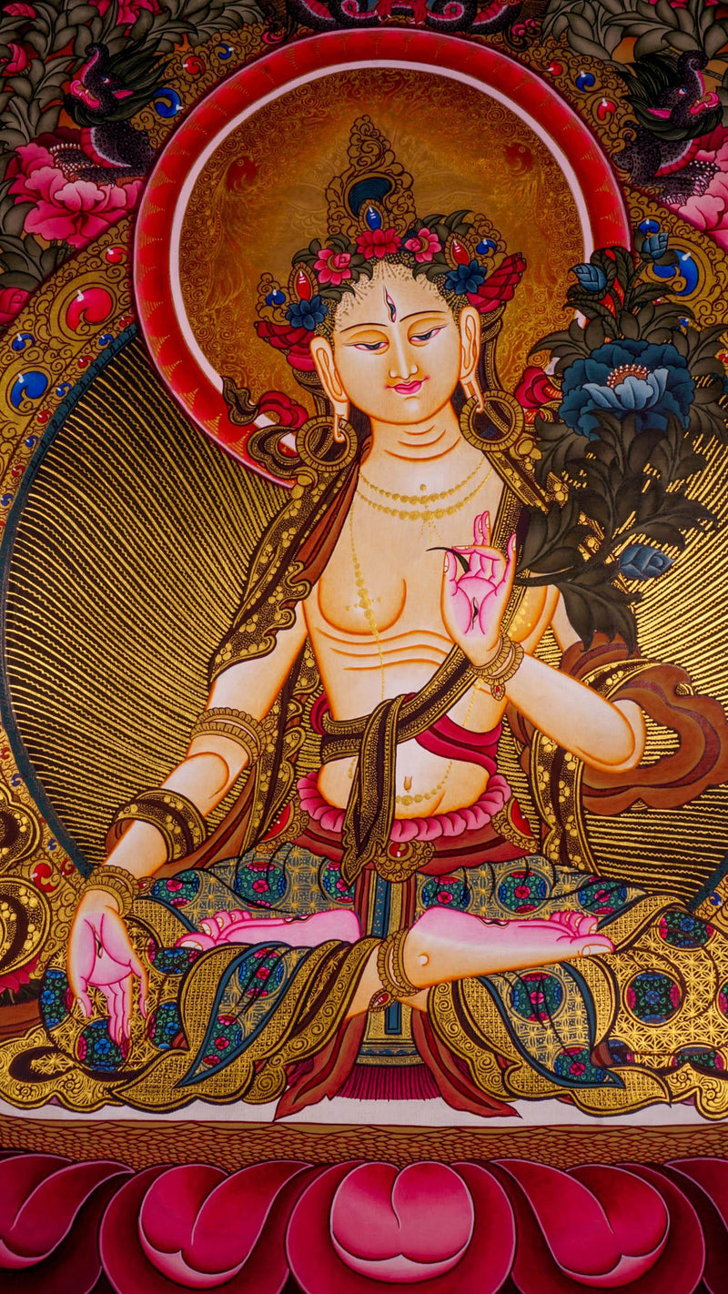 White Tara  Thanka