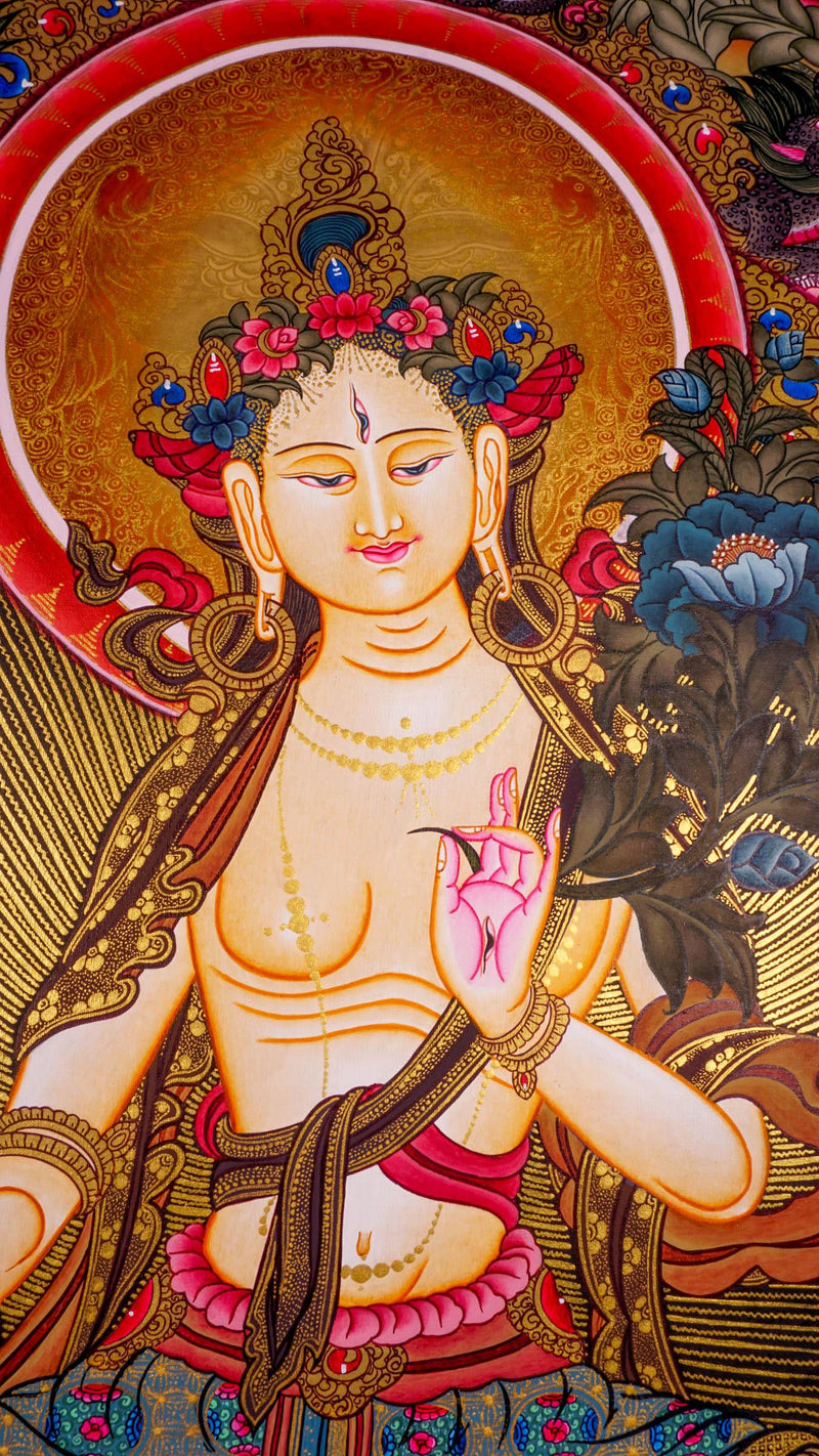 White Tara  Thanka