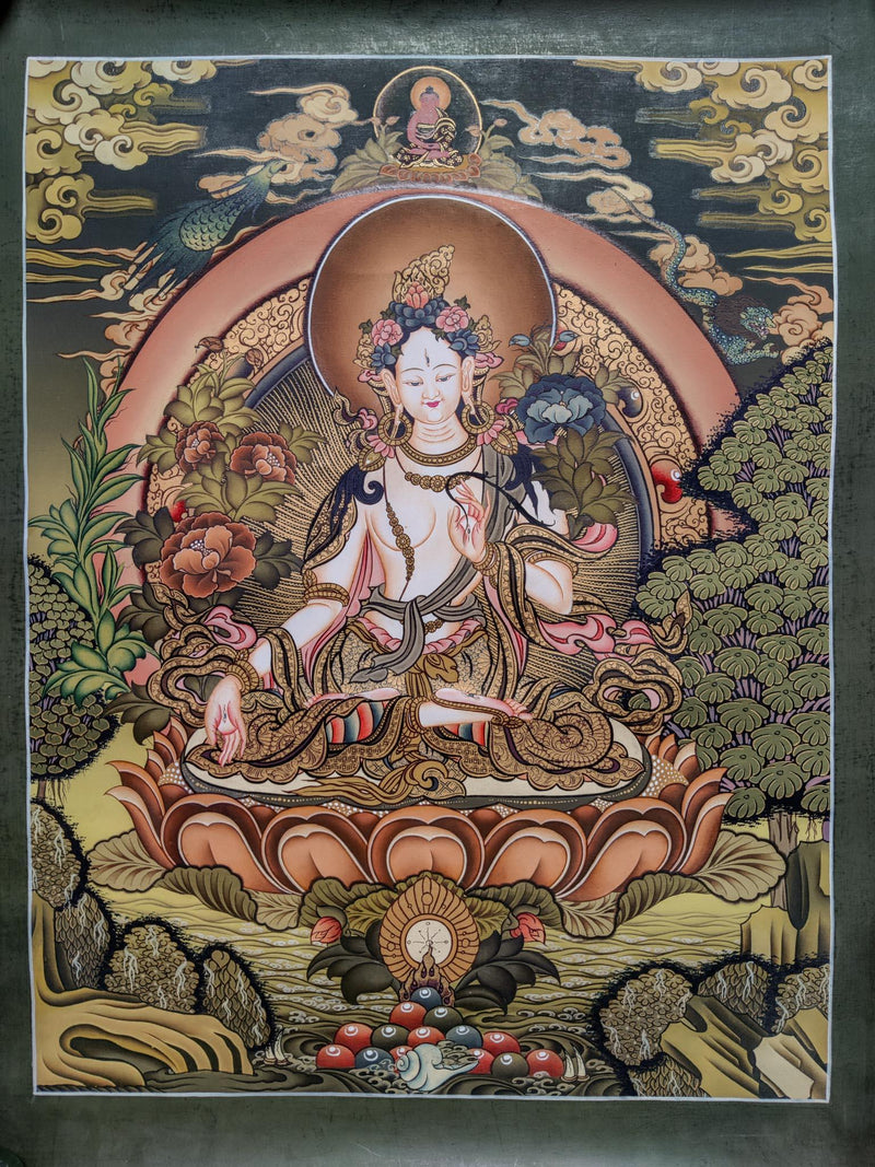 White Tara Master Piece Thangka