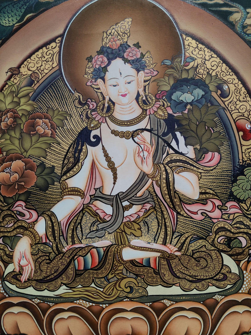 White Tara Master Piece Thangka