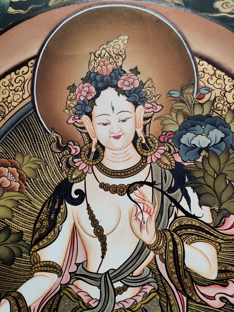 White Tara Master Piece Thangka