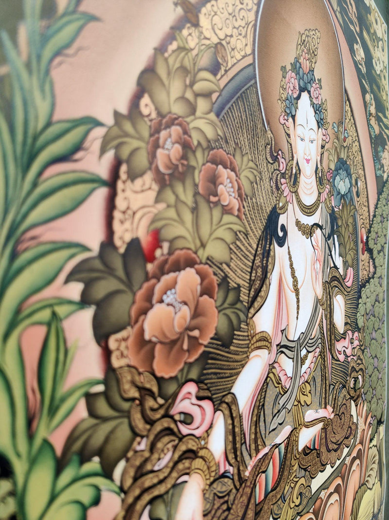White Tara Master Piece Thangka