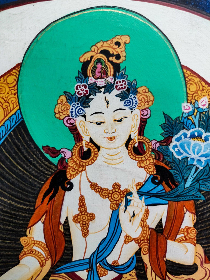 White Tara Thangka at best offer with Free Shipping