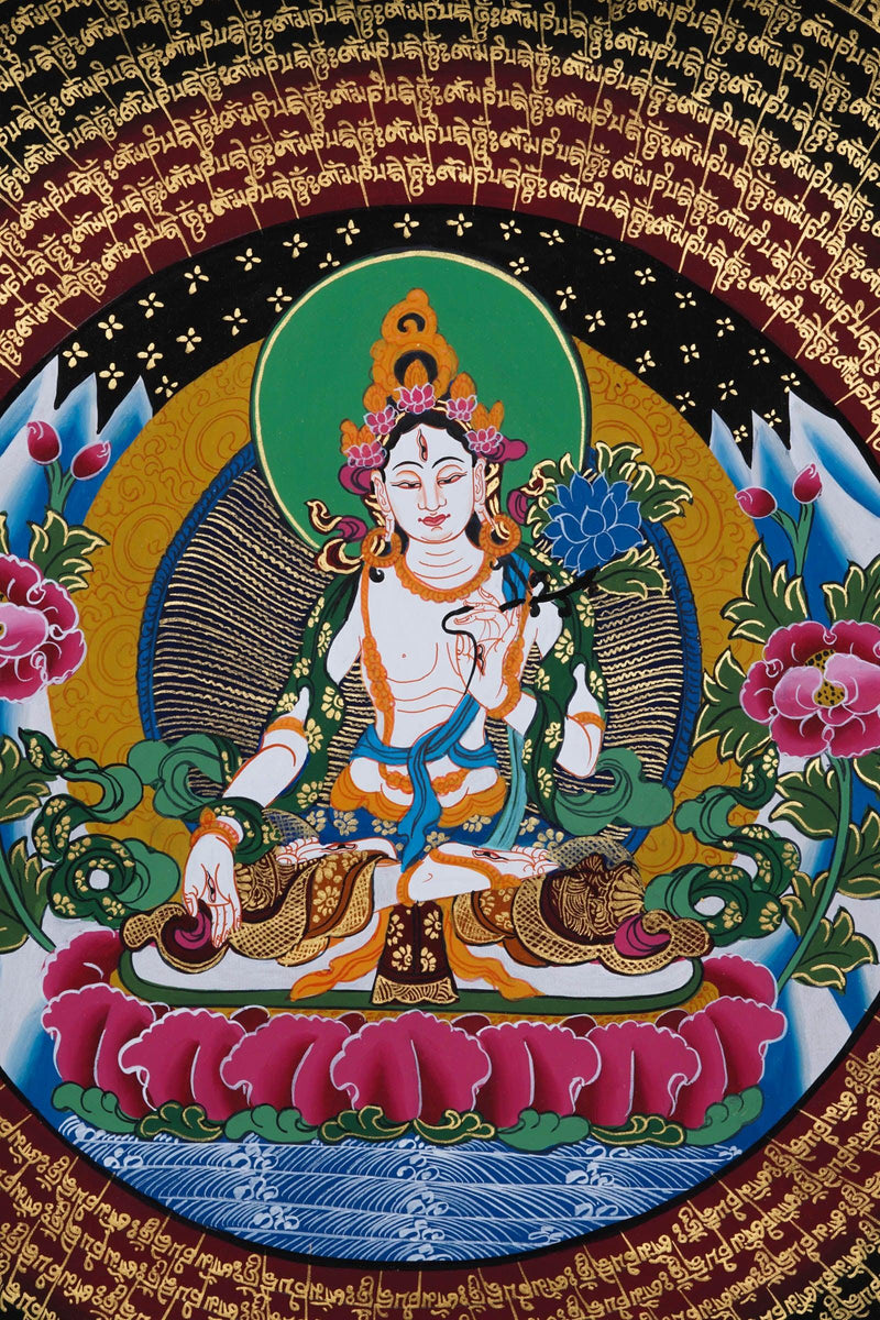 Vajrasattva Mandala Thangka - Best handpainted thangka painting - HimalayasShop 
