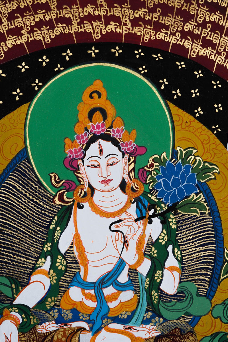 Vajrasattva Mandala Thangka - Best handpainted thangka painting - HimalayasShop 