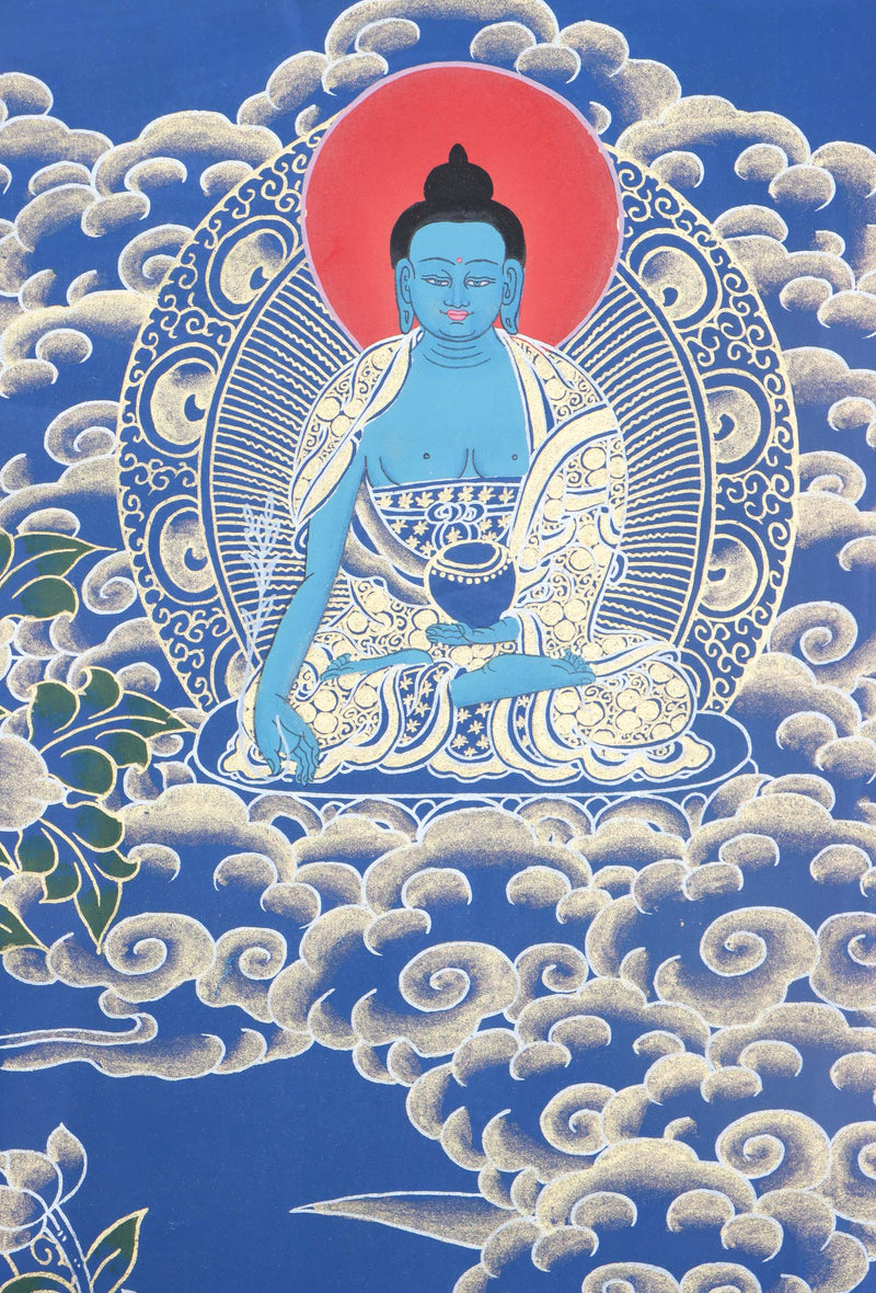 White Tara Thangka Painting - Painted by skillful artisan using only nature stone color - Himalayas Shop