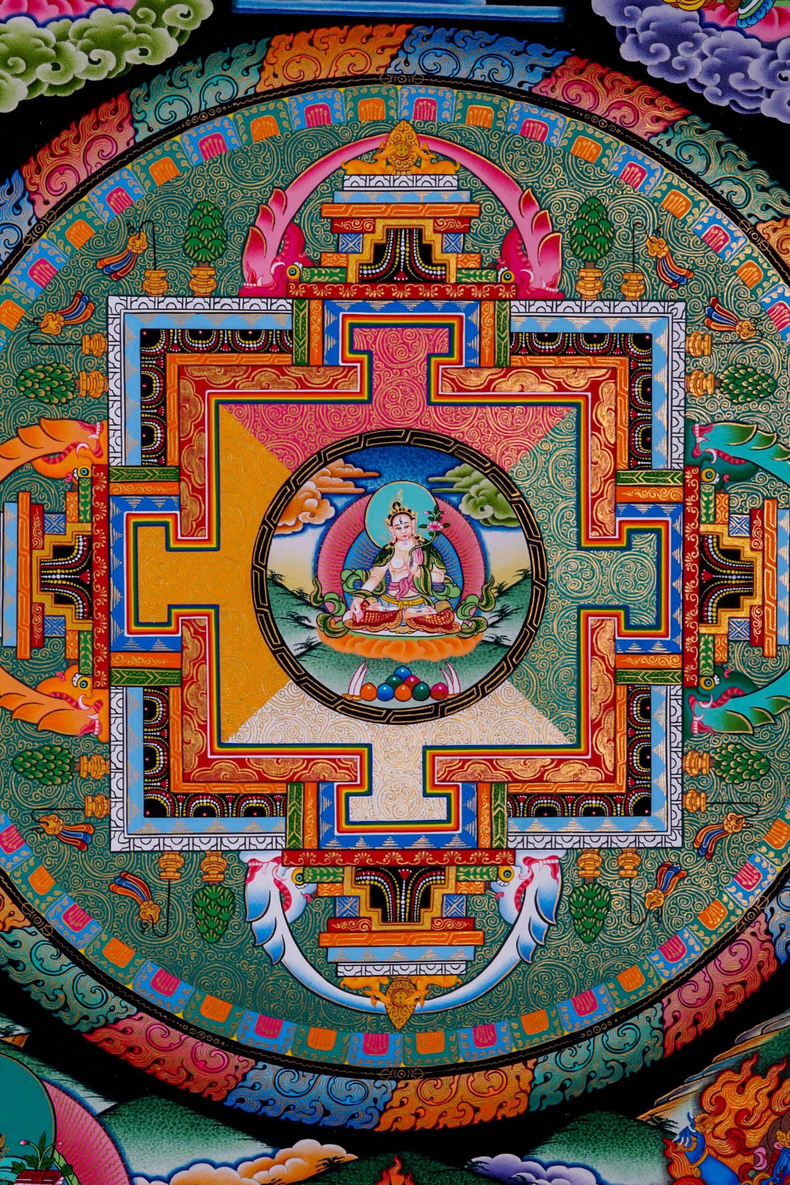 White Tara Mandala - Himalayas Shop