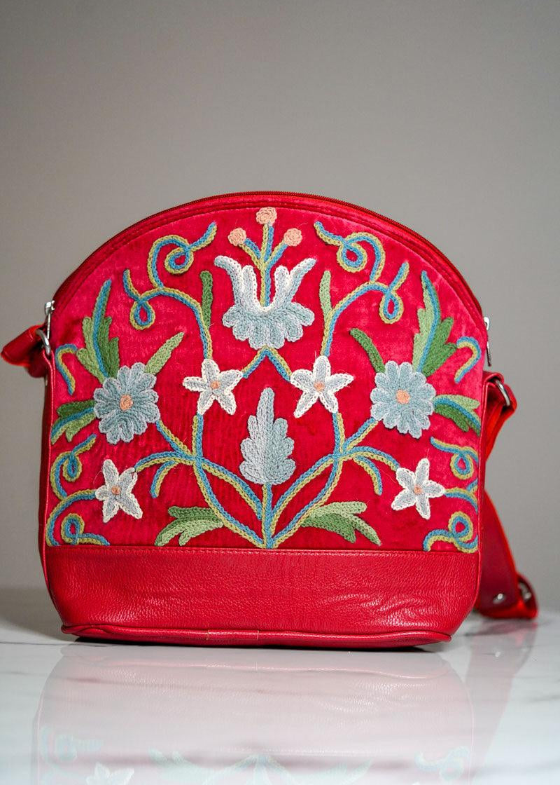 Floral Embroidery Hand Bag - Himalayas Shop