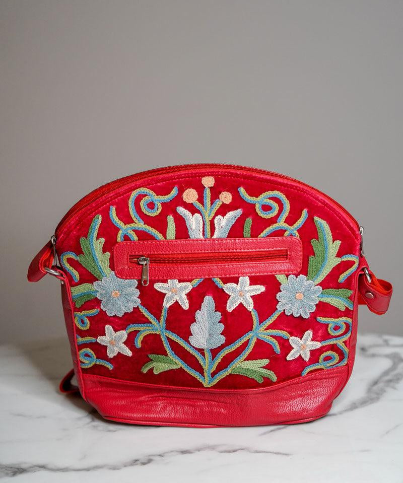 Floral Embroidery Hand Bag - Himalayas Shop