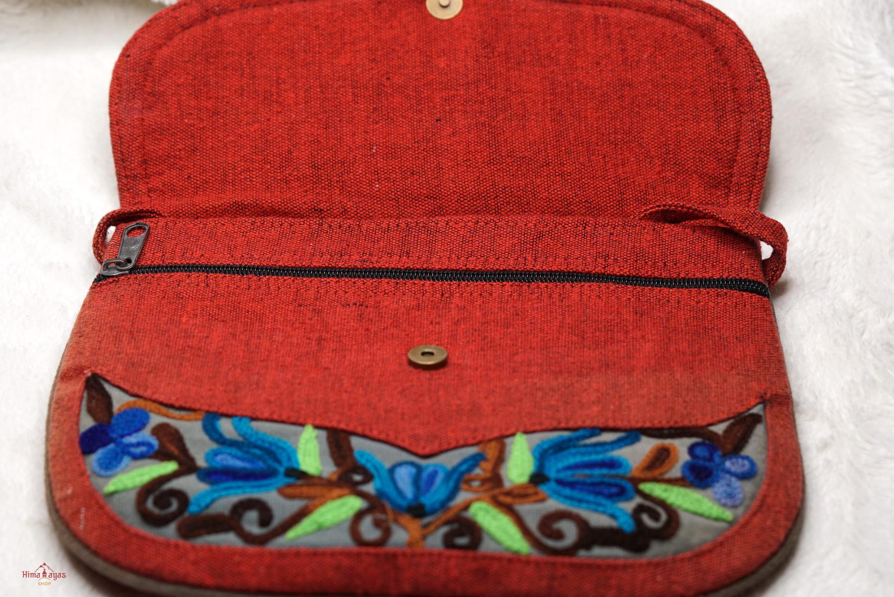 A stylist women’s crossbody bag for everyday use, handmade and kashmiri embroidery design for boho style. 