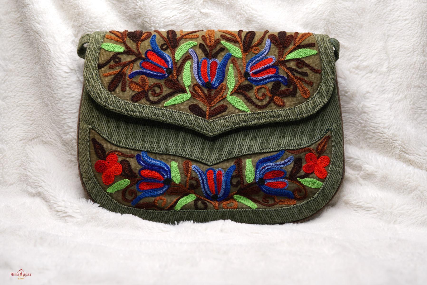 A unique style women's crossbody bag, crafted ethically from Himalayas.