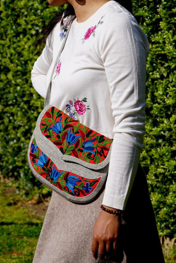 The sustainable environment friendly bags for every day uses, crafted with exquisite floral hand embroidery.