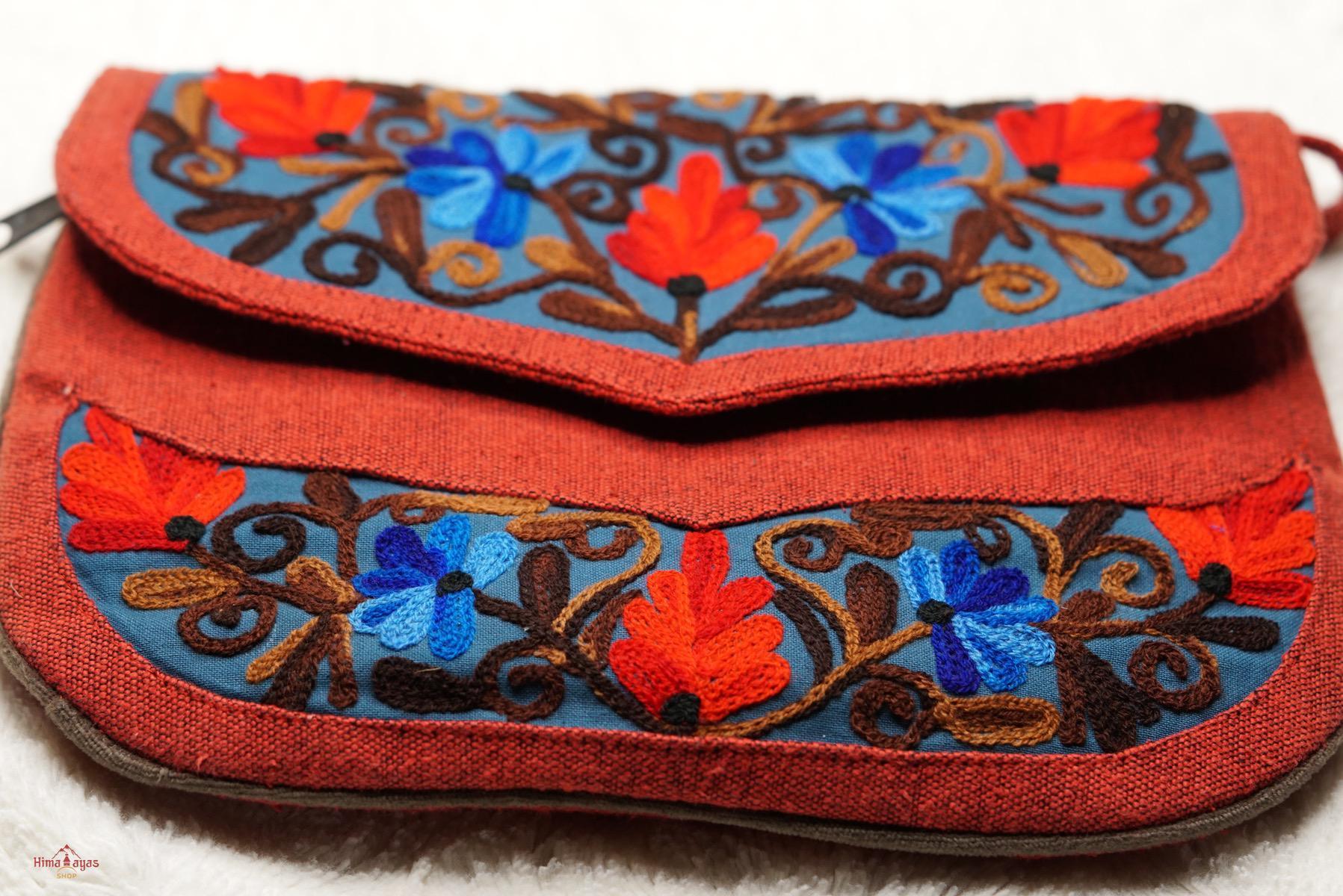 A stylist women’s crossbody bag for everyday use, handmade and Kashmiri embroidery design for boho style. 