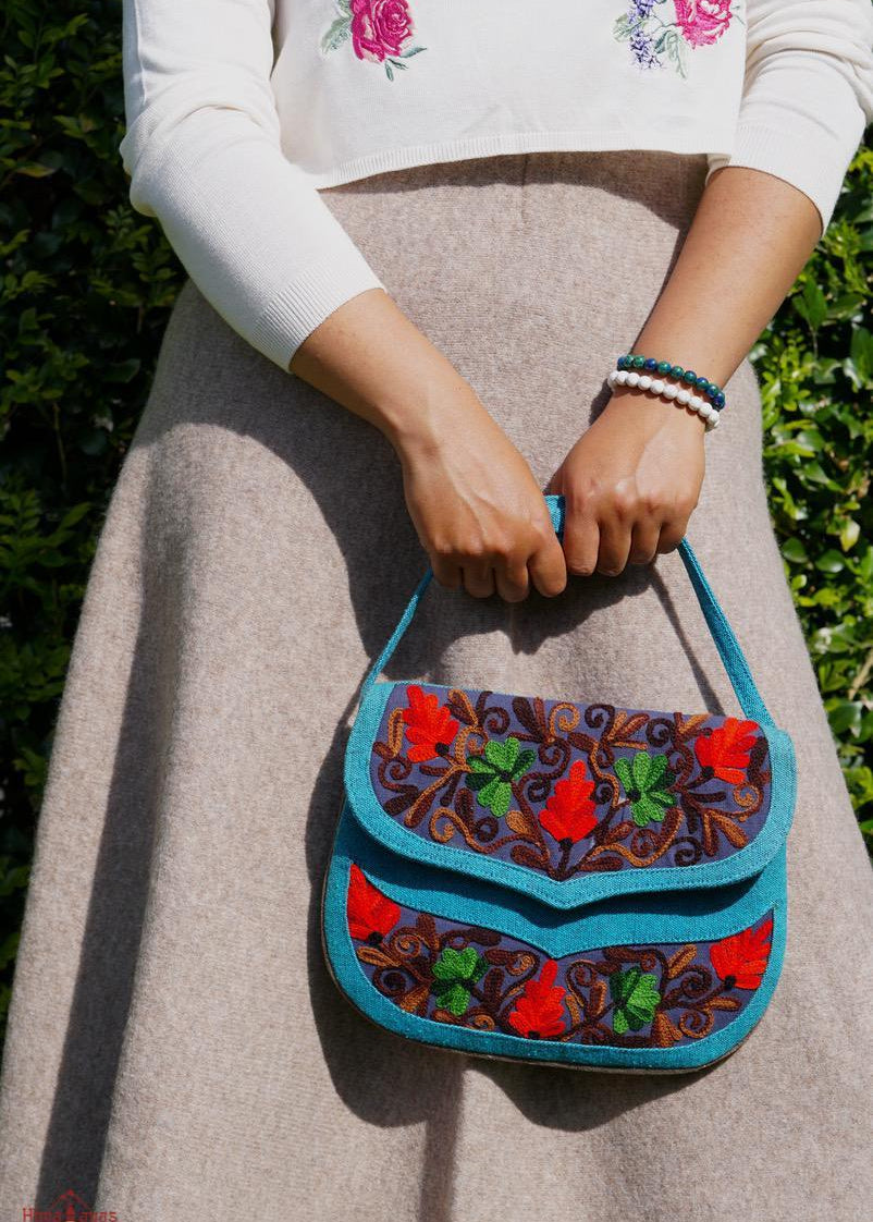 The sustainable environment friendly bags for every day uses, crafted with exquisite floral hand embroidery.