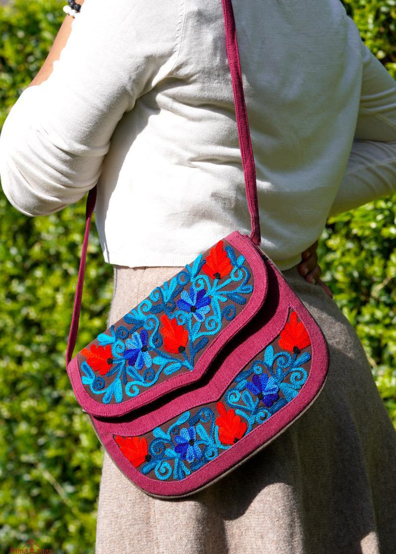 Unique style handmade cotton bag with hand embroidery, easy to carry and stylist design