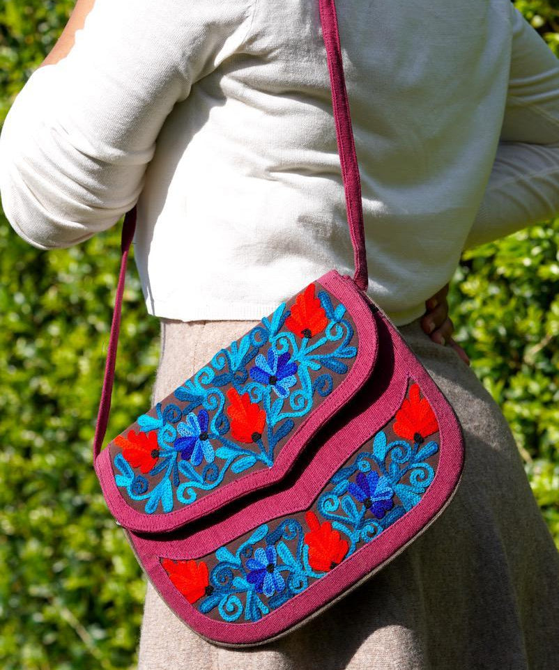 Unique style handmade cotton bag with hand embroidery, easy to carry and stylist design