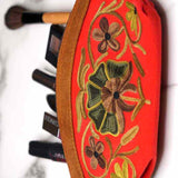 Women pouch purse with floral pattern, ultra-soft and lightweight. The pouch can be used as makeup bag or clutch that suit your style. Ethically made in Nepal.