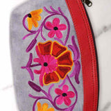 Women pouch purse with floral pattern, ultra-soft and lightweight. The pouch can be used as makeup bag or clutch that suit your style. Ethically made in Nepal.