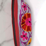 Women pouch purse with floral pattern, ultra-soft and lightweight. The pouch can be used as makeup bag or clutch that suit your style. Ethically made in Nepal.