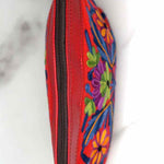 Beautiful Cashmere design pouch made with hand-embroidery design with a very fine embellishment that involves elaborate and intricate floral motifs. 