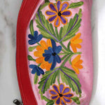 Beautiful Cashmere design pouch made with hand-embroidery design with a very fine embellishment that involves elaborate and intricate floral motifs. 