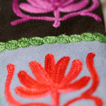 A stylist wristlet women purse for everyday use, handmade and kashmiri embroidery design for boho style. 