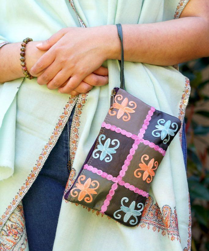 Everyday use women purse with Cashmere design for stylish look.  