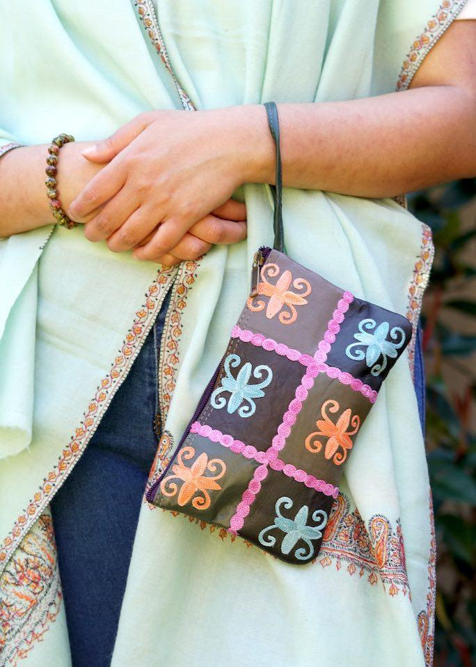 Everyday use women purse with Cashmere design for stylish look.  