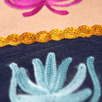 A stylist wristlet women purse for everyday use, handmade and kashmiri embroidery design for boho style. 
