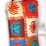 A stylist wristlet women purse for everyday use, handmade and kashmiri embroidery design for boho style. 