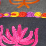 A stylist wristlet women purse for everyday use, handmade and kashmiri embroidery design for boho style. 