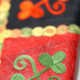 Fair trade womens purse with kashmiri design hand embroidery colorful purse.