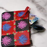 Fashionable style purse is a stunning embroidered Kashmir wallet, with a gorgeous boho style design.