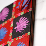 Fashionable style purse is a stunning embroidered Kashmir wallet, with a gorgeous boho style design.