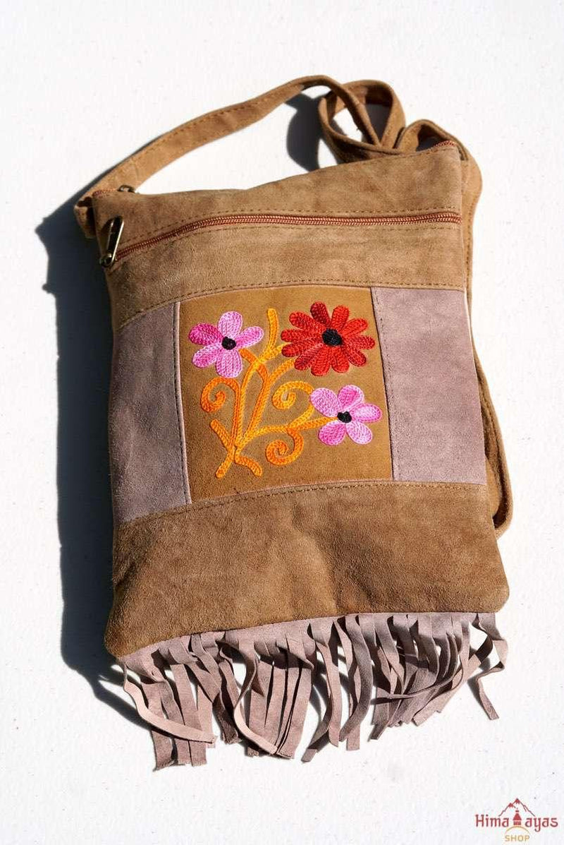 A unique style women's crossbody bag, crafted ethically from Himalayas.