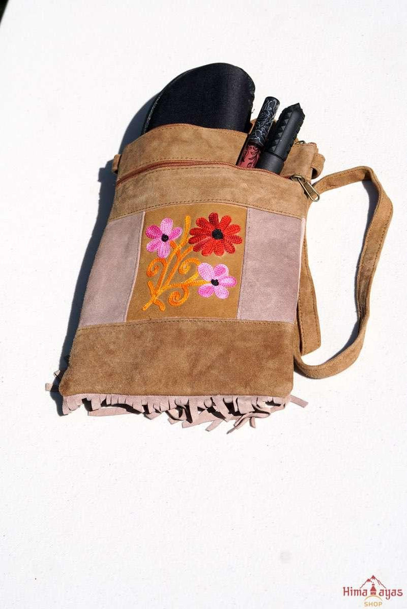 A unique style women's crossbody bag, crafted ethically from Himalayas.