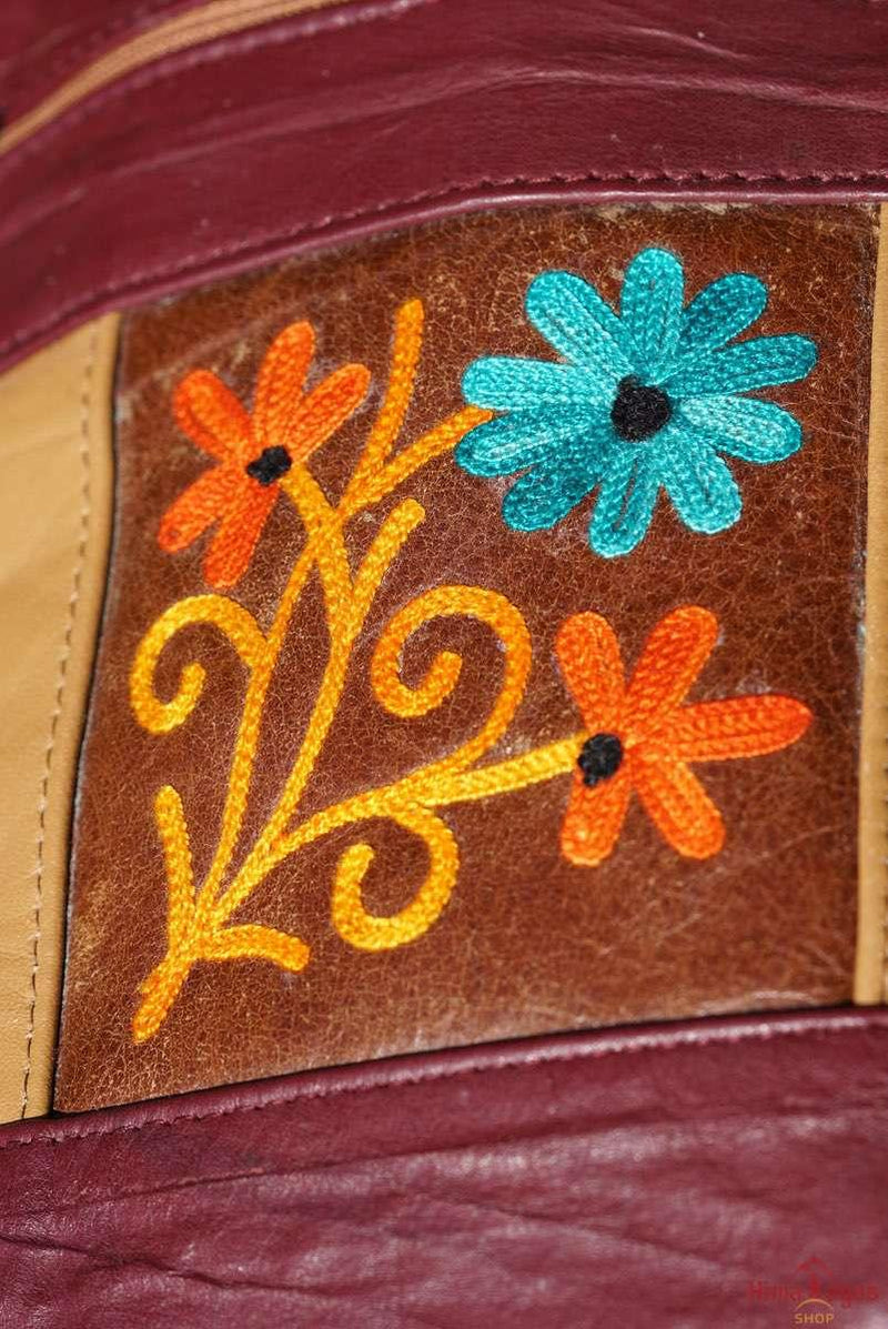 A unique style women's crossbody bag with fringe, crafted ethically from Himalayas.