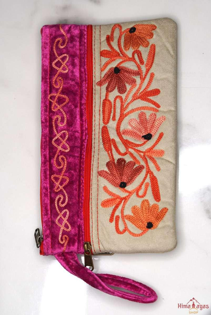 Beautiful handmade women's purse with Kashmiri embroidery