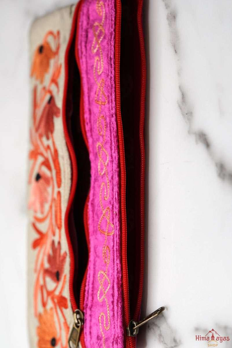 Beautiful handmade women's purse with Kashmiri embroidery