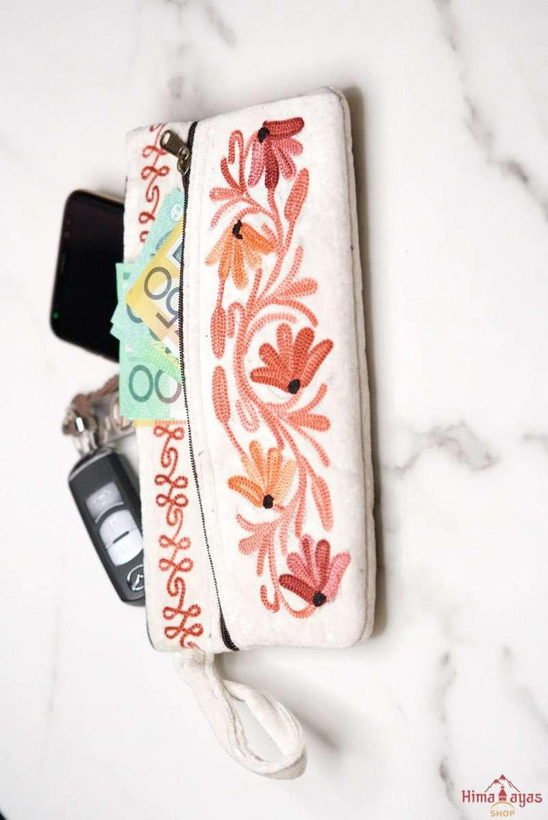 Unique style women purse with floral hand-embroidery, easy to carry and stylist design