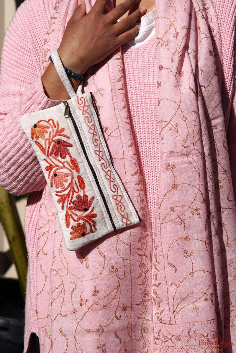 Unique style women purse with floral hand-embroidery, easy to carry and stylist design