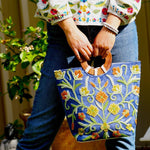Beautiful handmade women's tote bag with Kashmiri embroidery design for chic style. 