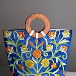 Beautiful handmade women's tote bag with Kashmiri embroidery design for chic style. 