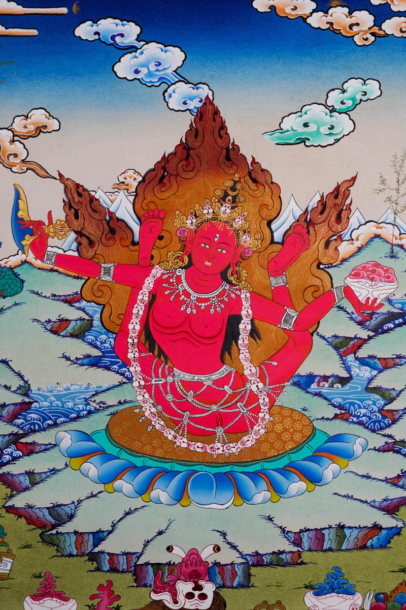 Sukhasiddhi Yogini Thangka Painting - Himalayas Shop