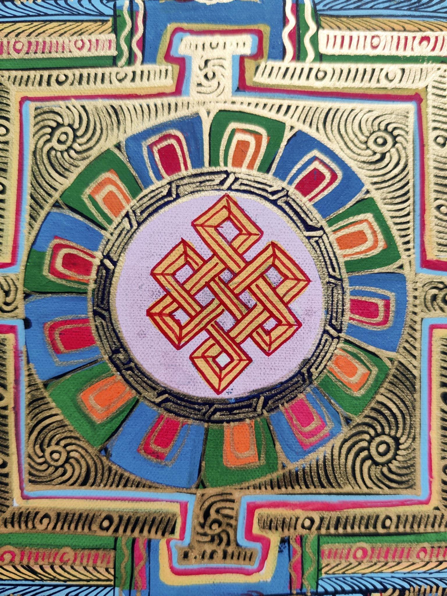 Authentic Hand Painted Mandala for Spirituality
