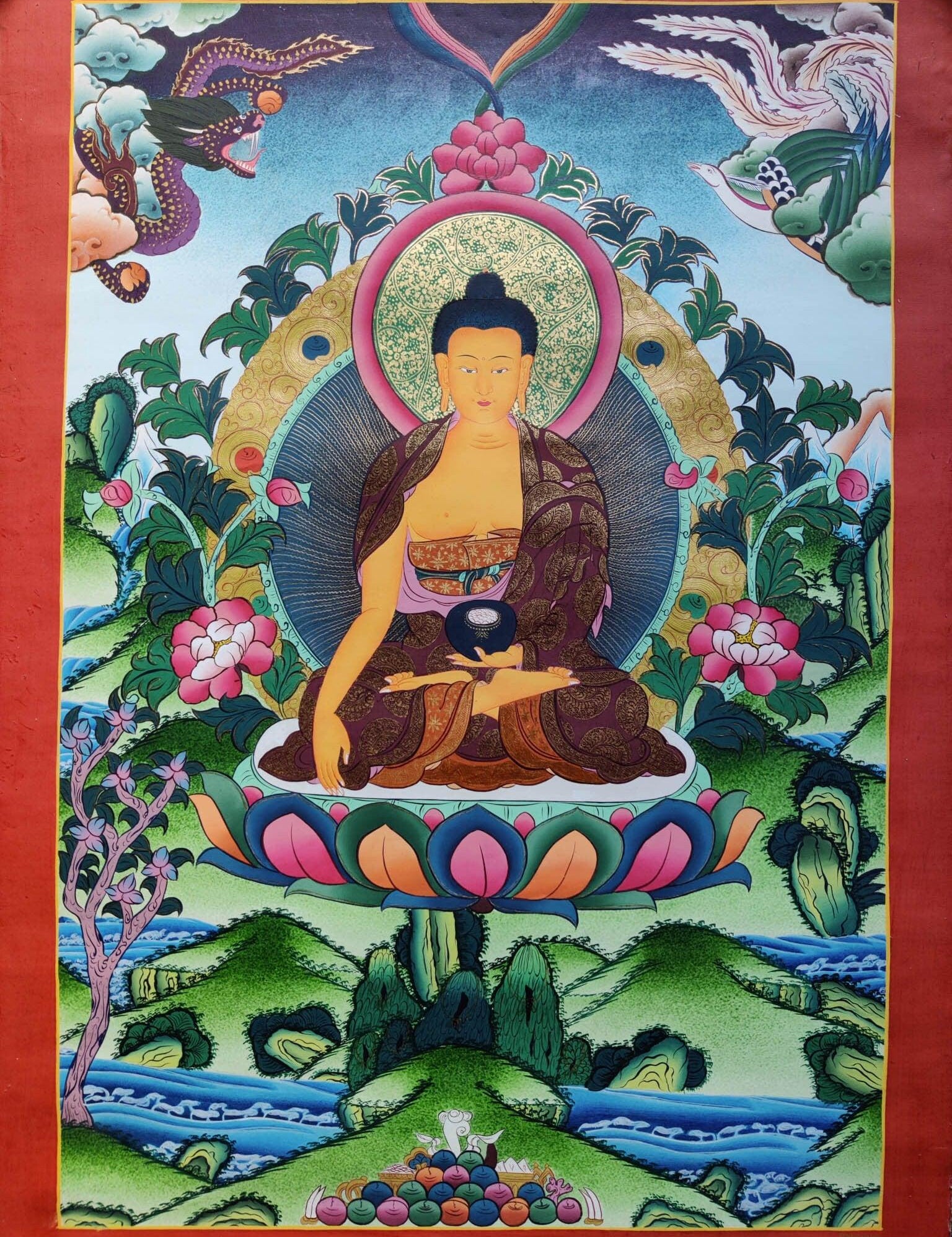 Beautiful Painting of Shakyamuni Buddha - Himalayas Shop